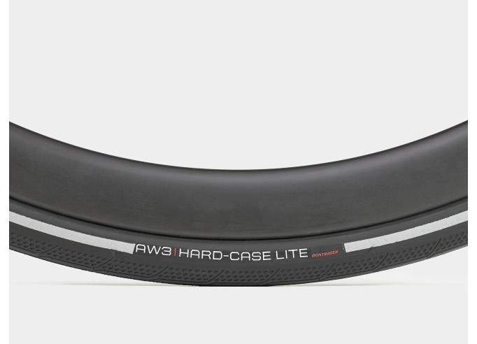 Bontrager AW3 Hard-Case Road Tyre, Reflective 700C