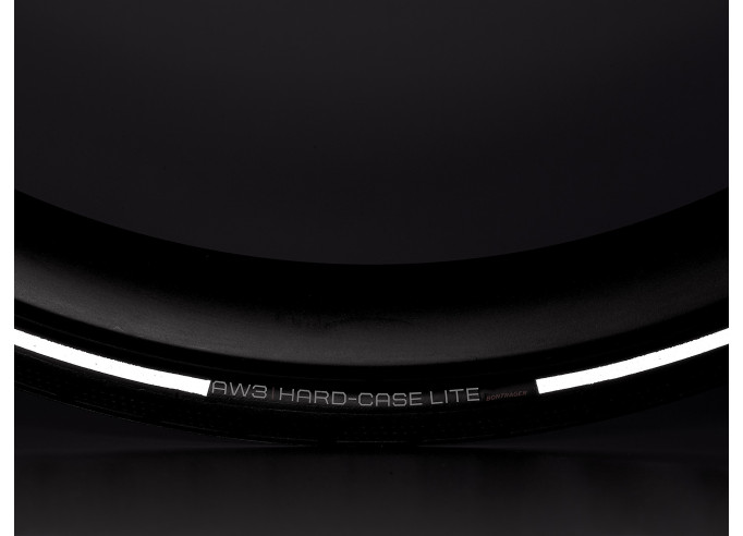 Bontrager AW3 Hard-Case Road Tyre, Reflective 700C
