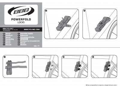 Lock BBL-71 PowerFold folding lock black