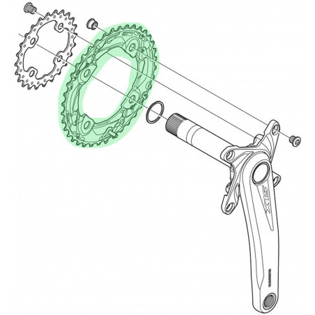 Chainring Shimano SLX 38T-AM FC-M675
