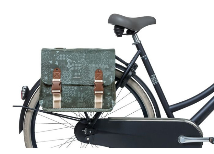 Basil Bohème double bag, 35L, forest green