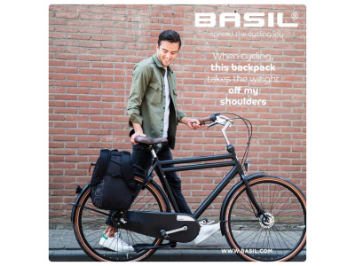 Basil Flex bicycle backpack, 17L, forest green