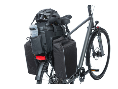 Bagāžnieka soma Basil Miles Tarpaulin trunkbag XL Pro, 9-36L, melna/oranža