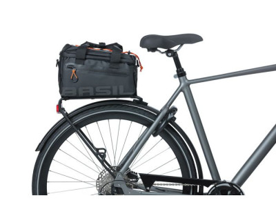 Basil Miles Tarpaulin trunkbag, 7L, black orange