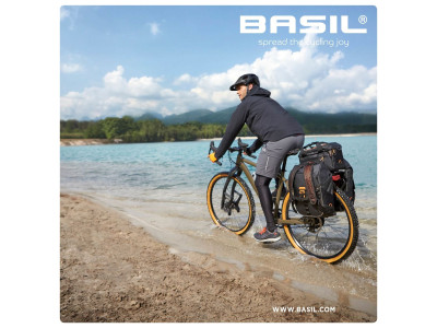 Bagāžnieka soma Basil Miles Tarpaulin, 7L, melna/oranža