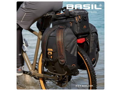 Pagasikott Basil Miles Tarpaulin trunkbag, 7L, black orange