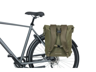 Basil SoHo bicycle backpack Nordlicht, 17L, moss green