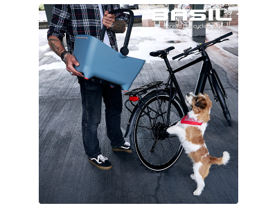 Jalgrattakorv koerale Basil Buddy dog bicycle basket MIK, faded denim