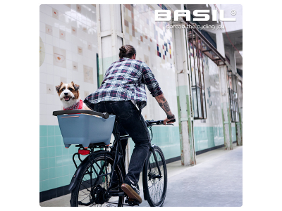 copy of Grozs sunim Basil Buddy dog bicycle basket KF, 32L, brūns