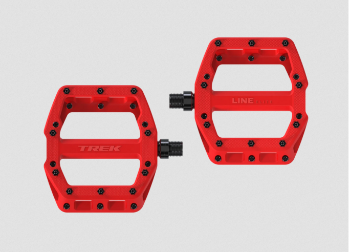 Pedals TREK Line Elite Flat Radioactive Red