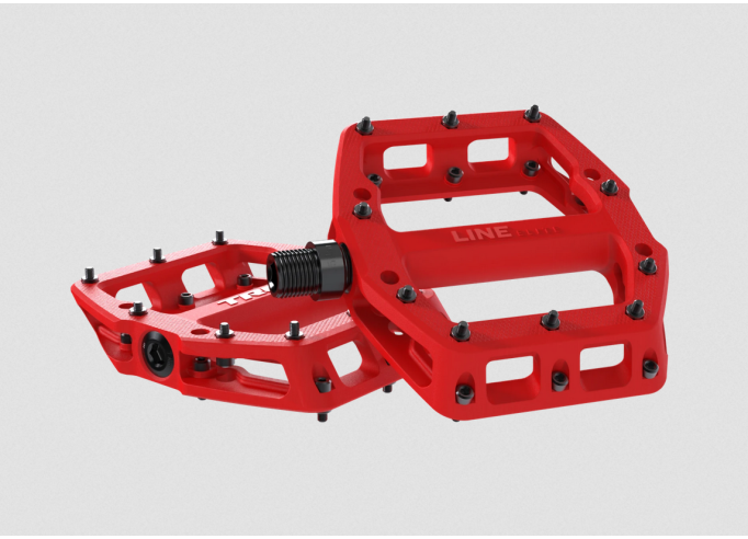 Pedals TREK Line Elite Flat Radioactive Red