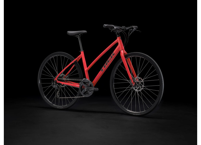 Velosipēds TREK FX 2 Disc Stagger sarkans