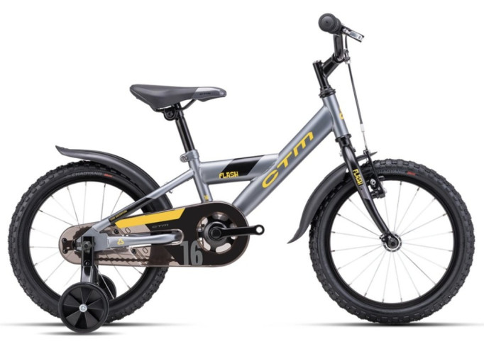 Kids bicycle CTM Flash grey/yellow