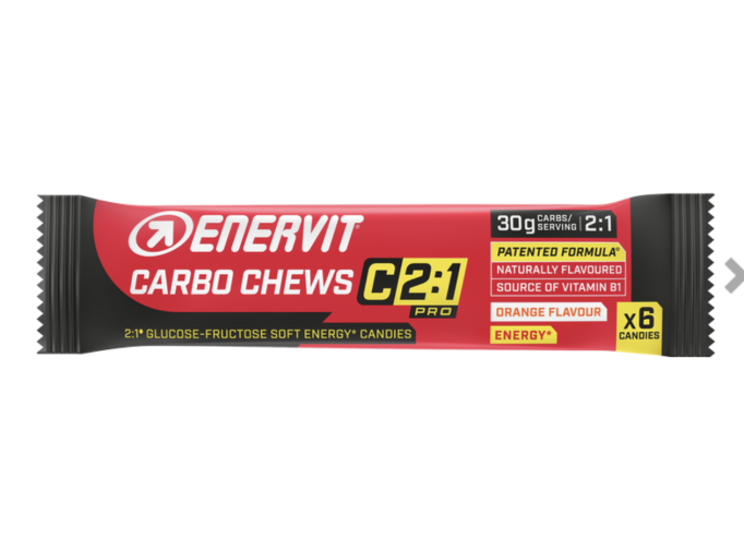 Želeja Enervit Carbo Chews C2:1PRO apelsīnu