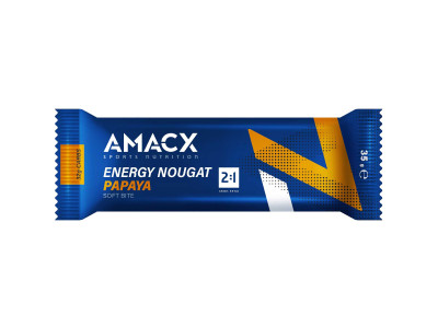 Ogļhidrātu batoniņš Amacx Energy Nougat Papaya - 35g