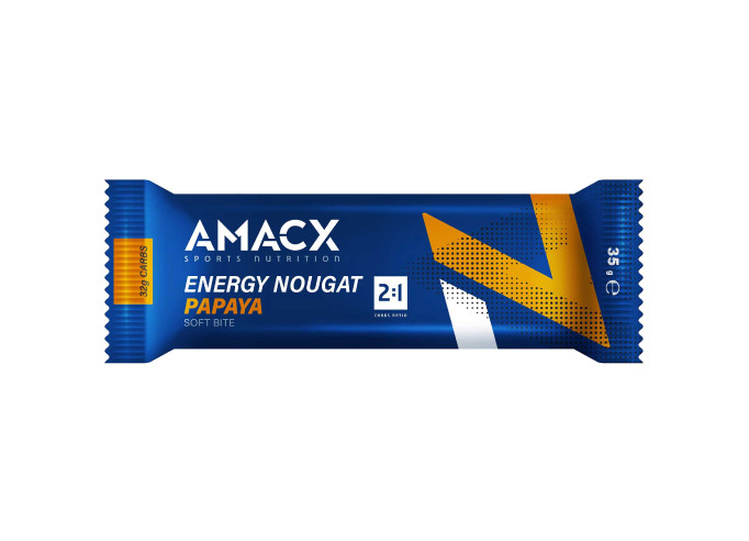 Amacx Energy Nougat Papaya - Carbohydrate Bar -...