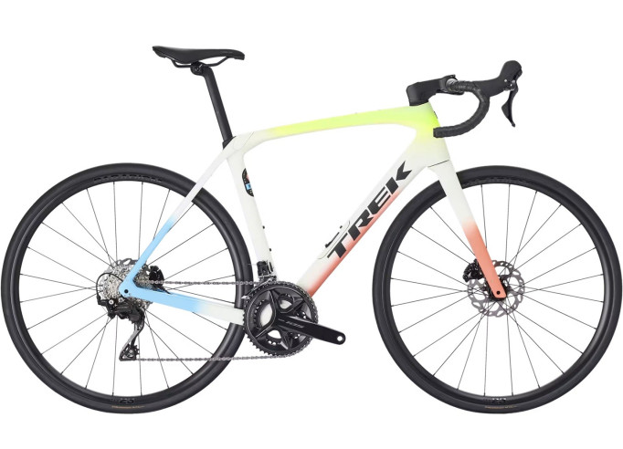 Šosejas velosipēds TREK Domane SL 5 Gen 4 Era White/Glowstick/Coral Fade