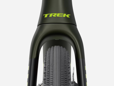 Trek Checkmate SLR 7 AXS Olive Drab/Glowstick gravel dviratis