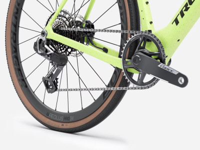 Trek Checkmate SLR 7 AXS Olive Drab/Glowstick gravel dviratis