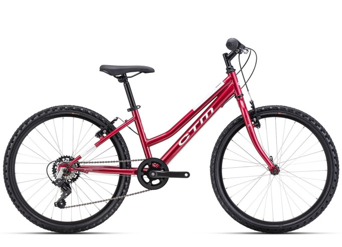 CTM MONY vaikiškas dviratis | dark burgundy pearl / white