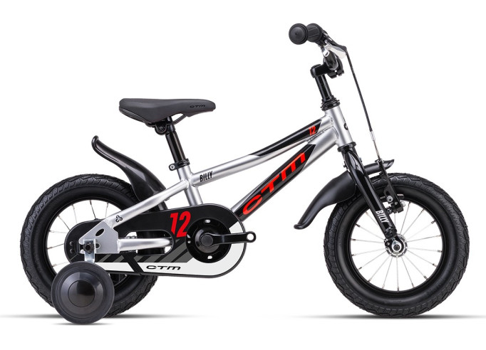 Bērnu velosipēds CTM BILLY | silver / neon red