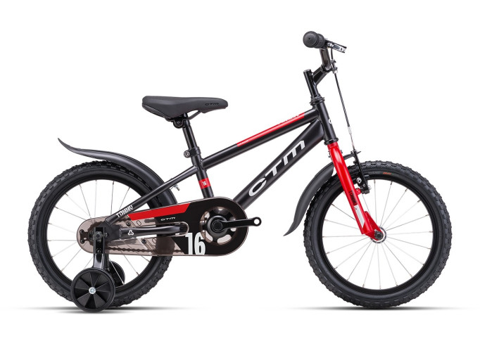 Bērnu velosipēds CTM TOMMY | matt black / red