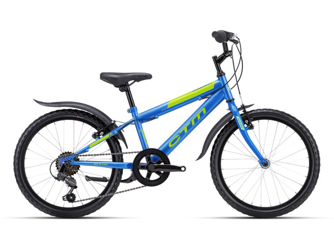 CTM SCOOBY 1.0 vaikiškas dviratis | matt blue pearl / green