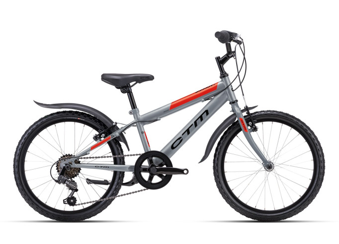 Bērnu velosipēds CTM SCOOBY 1.0 | matt grey / neon red