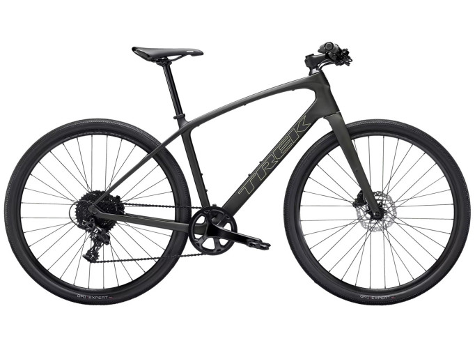 TREK FX Sport SL 5 fitness dviratis | Matte Black Olive/Deep Smoke