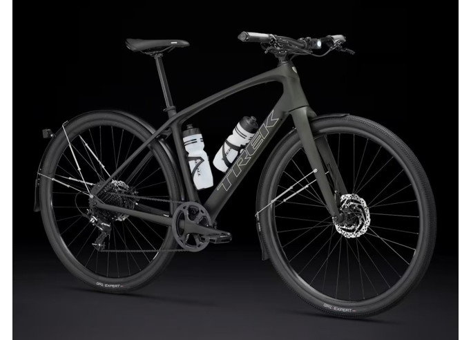TREK FX Sport SL 5 fitness dviratis | Matte Black Olive/Deep Smoke