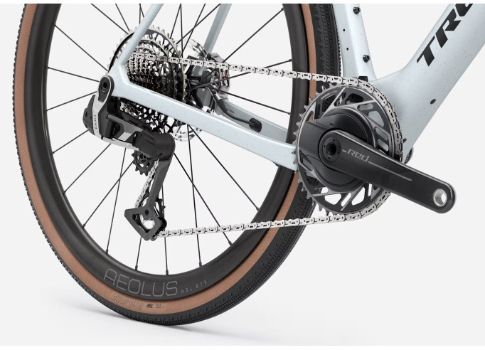 TREK Checkmate SLR 9 AXS gravel dviratis | Matte Hex Blue/Plasma Grey Pearl