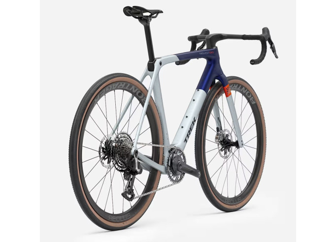 TREK Checkmate SLR 9 AXS gravel dviratis | Matte Hex Blue/Plasma Grey Pearl