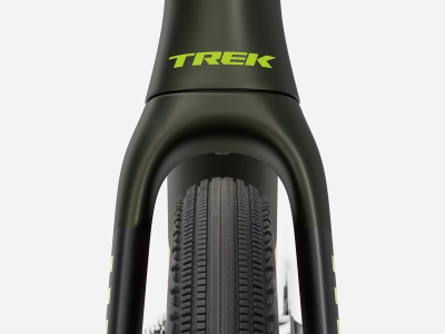 Gravel bike TREK Checkmate SLR 9 AXS | Olive Drab/Glowstick