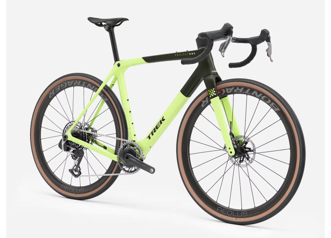 Gravel bike TREK Checkmate SLR 9 AXS | Olive Drab/Glowstick