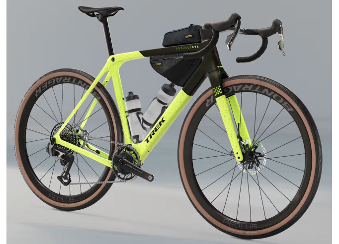 TREK Checkmate SLR 9 AXS gravel dviratis | Olive Drab/Glowstick