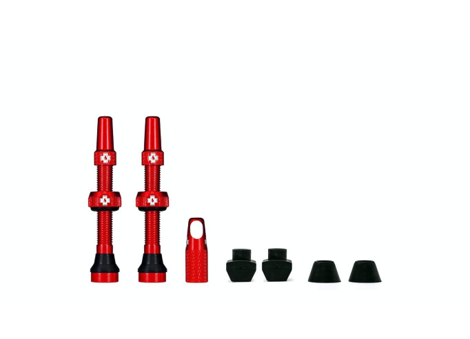 Tubeless valves Muc Off 44mm presta red