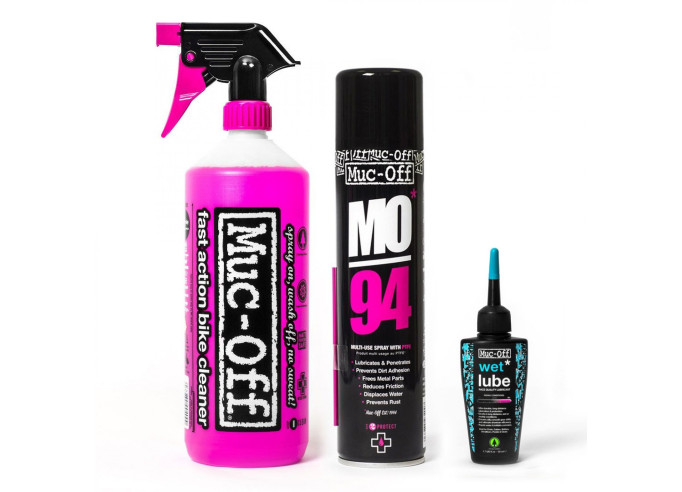 Muc-Off Wash Protect and Wet Lube kit